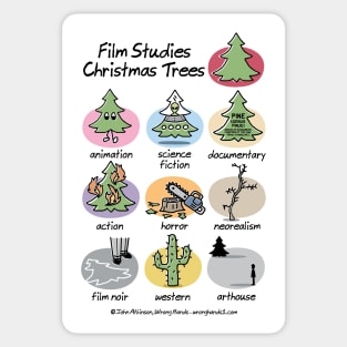 Film Studies Christmas Trees Sticker